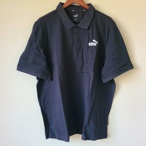 Puma Mens Polo Shirt Black Size 2XL Classic Regular Fit Neutral Sport Stretch